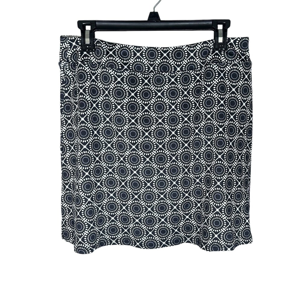 Ekouaer Women's Skort Skirt‎ Tennis Pickleball Golf Size L Black/White